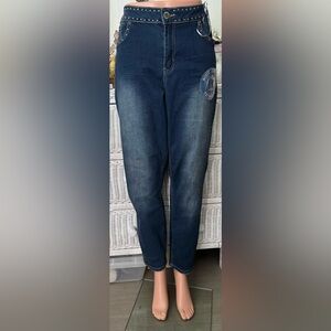 Hydraulic Nolita 64% Cotton blend Curvy skinny jeans in blue color Size 16 NWT